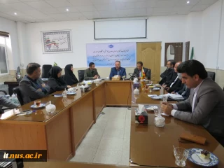 جلسه دکتر احمدی، سرپرست معاونت پژوهشی دانشگاه ملی مهارت با رؤسای مراکز دانشگاه واحد استانی یزد در آموزشکده دختران میبد